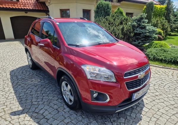 Chevrolet Trax cena 35999 przebieg: 124000, rok produkcji 2014 z Bieruń małe 172